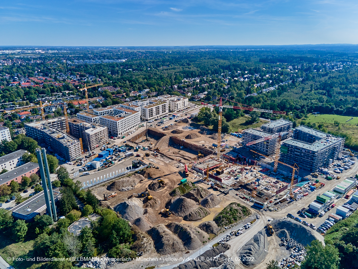 02.09.2022 - Baustelle Alexisquartier und Pandion Verde in Neuperlach